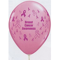 11" Stock Awareness Ribbons AdWrap Standard Color Balloon